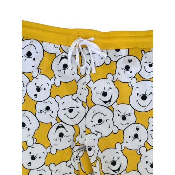 Disney Yellow Winnie the Pooh Cropped Cotton Loungewear Sweatpants 2X - Picture 3 of 14